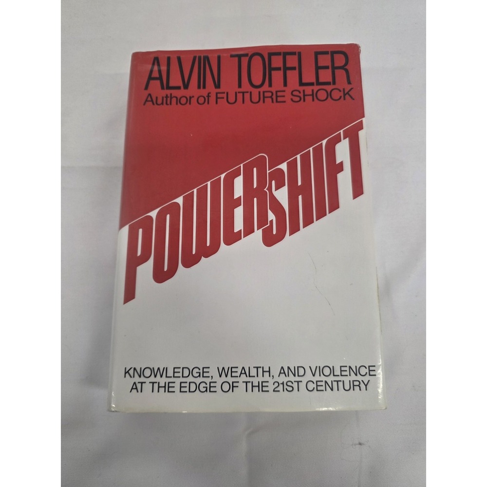 Alvin Toffler Powershift 1990 Bantam 4th Printing Hardcover Dust Jacket